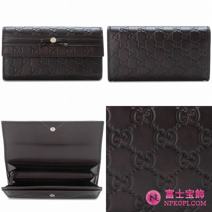 GUCCI/グッチ 2012年春夏新作MAYFAIRボウリボン2つ折り長財布 256998 AA61G 2019 